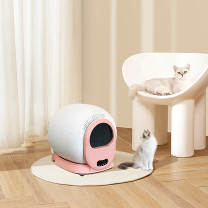 Kattenbak – Automatische Kattenbak – Zelfreinigende Kattenbak – Elektrische Kattenbak – Kattenbak Met App – 6L Afvalcontainer – Laag Instapniveau