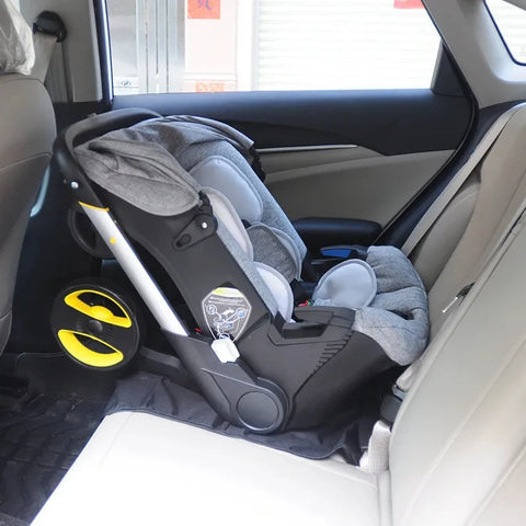 Baby Wandelwagen - Buggy - Inklapbare Buggy - Opvouwbare Buggy - Inklapbare Buggy New Born - 4 in 1 -BabyWalker- Lichtgewicht - met Veiligheidskarretje Reis Systeem - Khaki
