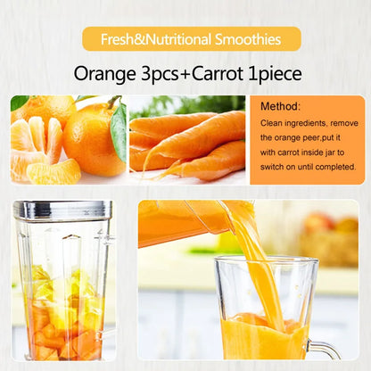 Blender - Blender Smoothie - Smoothie Maker - Foodprocessor - 2200W - met Timer - 2L BPA-vrije Mixbeker - RVS Mes - Soepmaker - Voor IJs - Babyvoeding & Meer