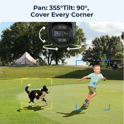 4K Dual Lens PTZ Beveiligingscamera – IP Camera – Outdoor Camera – PTZ Camera – Surveillance Camera – AI Object Tracking – Kleurennachtzicht Met Spotlights