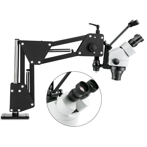 Vevor - Digital Microscope - Multidirectional - Jewelry Tools - 0.7X-4.5X Super Clear Microscope - Micro Focusing Microscope - Black and White