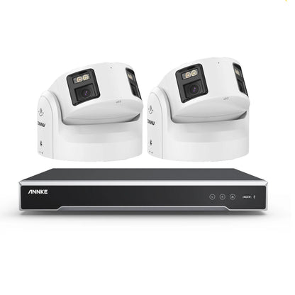 8-Kanaals 8MP Beveiligingsset – CCTV Camera Set – IP Beveiligingssysteem – Dome Camera – NVR Recorder – 180° Panoramische Lens – 24/7 Kleur Nachtzicht