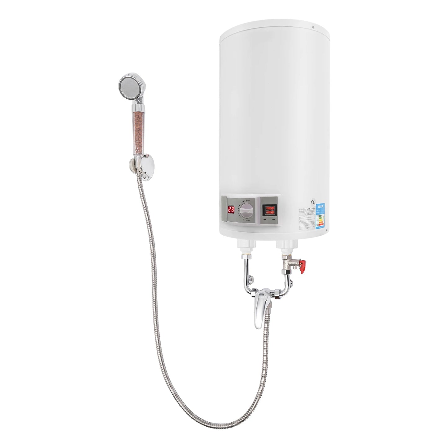 Geiser – Elektrische Boiler – Waterverwarmer – Badkamer Verwarming – Keuken Boiler – 35 Liter Capaciteit – 2000W Vermogen – Temperatuurregelaar 25-75°C