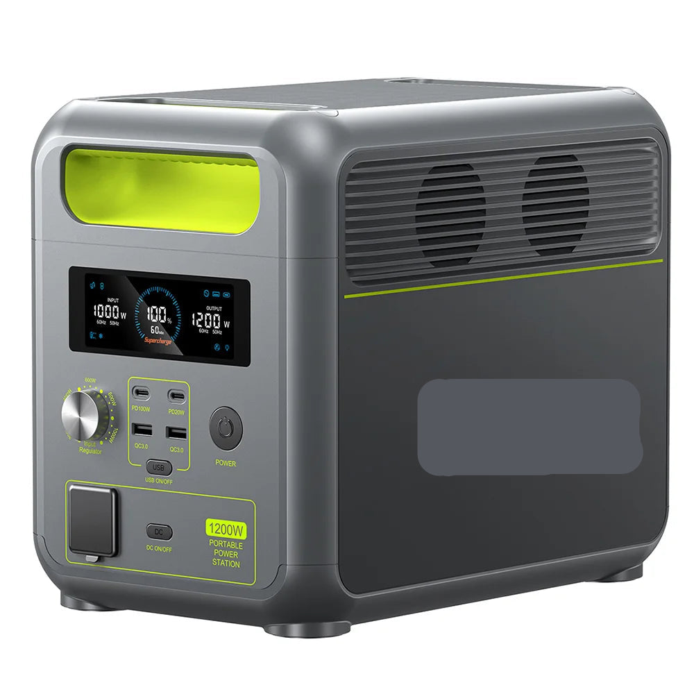 Draagbare Power Station – Mobiele Generator – Noodstroomvoorziening – Camping Accu – 1024Wh Capaciteit – 1200W Vermogen