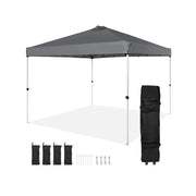 Canopy Tent - Canopy - Party Tent - Canopy Awning - Canopy - Pop Up Canopy Tent - with Portable Roll Bag and 4 Sandbags Waterproof and Sun-Proof Gazebo - 10x10ft Grey