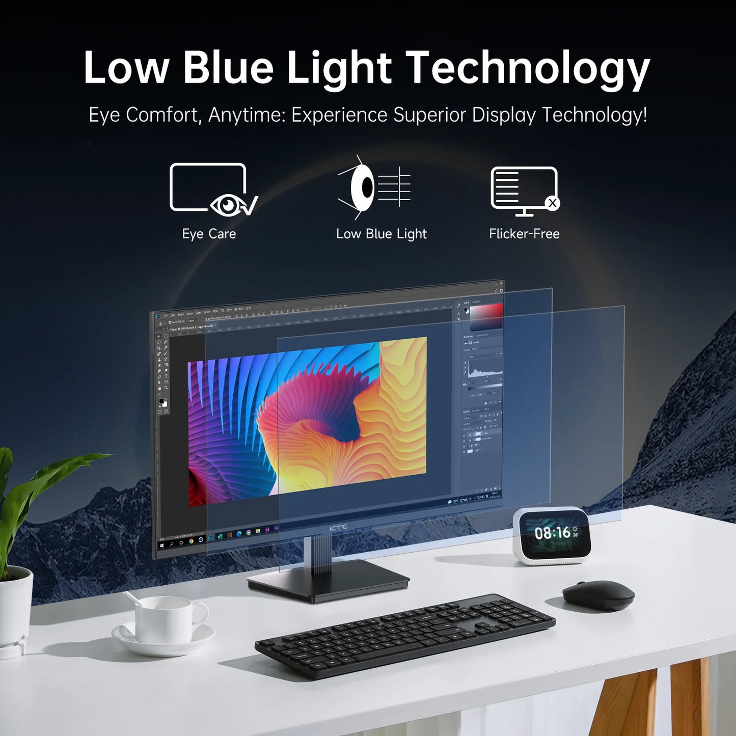 27 Inch 4K UHD Monitor – Computer Scherm – Beeldscherm – IPS Monitor – LCD Monitor – HDR400 – 60 Hz Verversingssnelheid - QUORE