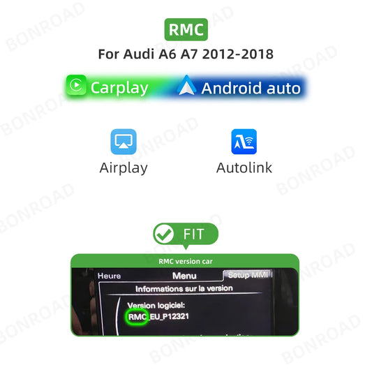 Draadloze CarPlay Module – CarPlay Adapter – Android Auto Interface – Bluetooth Adapter – Mirror Link Adapter – Geschikt Voor Audi A6 A7 (2012-2018) – Draadloze Connectie – Eenvoudige Plug & Play installatie