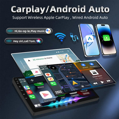 Android 2DIN Autoradio – Auto Stereo – Multimedia Speler – Navigatiesysteem – Carplay Android Auto – 10,1 Inch Touchscreen – Wifi Bluetooth GPS Navigation – Voor Renault Master 2021