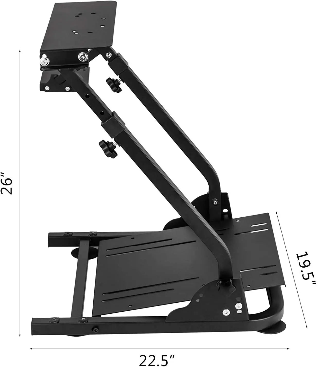Stuurstandaard - Racing Simulator - Sim Race Stuurstandaard - Racing Wheel Stand - Verstelbaar Inklapbaar – Koolstofstaal - Zwart