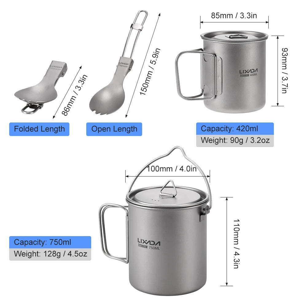 Kampeermok - Kamperen - Overleven - Overlevingsbenodigdheden - Picknick - Overleven - Titanium - QUORE