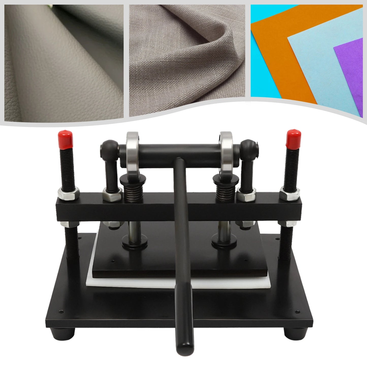 Leerknipmachine – Handmatige Snijmachine – Leerknipper – Stoffenknipper – Rubbersnijder – 2 Ton Drukkracht – Verstelbare Hoogte