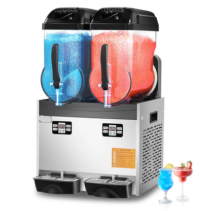 Slushy Machine – Slushmachine – IJsmachine – Frozen Drink Maker – Dubbele Tanks 1x3L – Instelbare Temperatuur