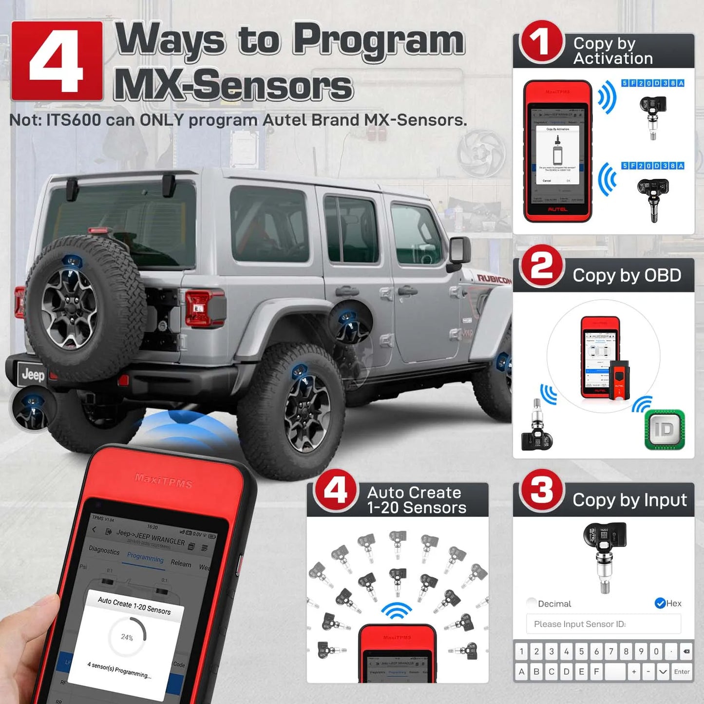 TPMS-Tool – Bandenspanningssensor Tester – Diagnosestation – Sensorprogrammer – 5,5-Inch Kleurentouchscreen – Bluetooth En Wi-Fi - Alleen TPMS-tool