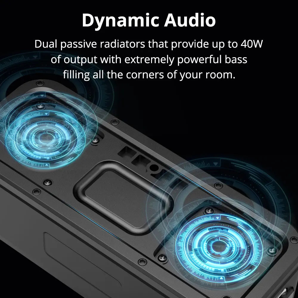 Speaker - Speaker Cables - Bookshelf Speaker - Speakers for PC - BT 5.0 - NFC - 40W - 15H Playtime - IPX7 - Black