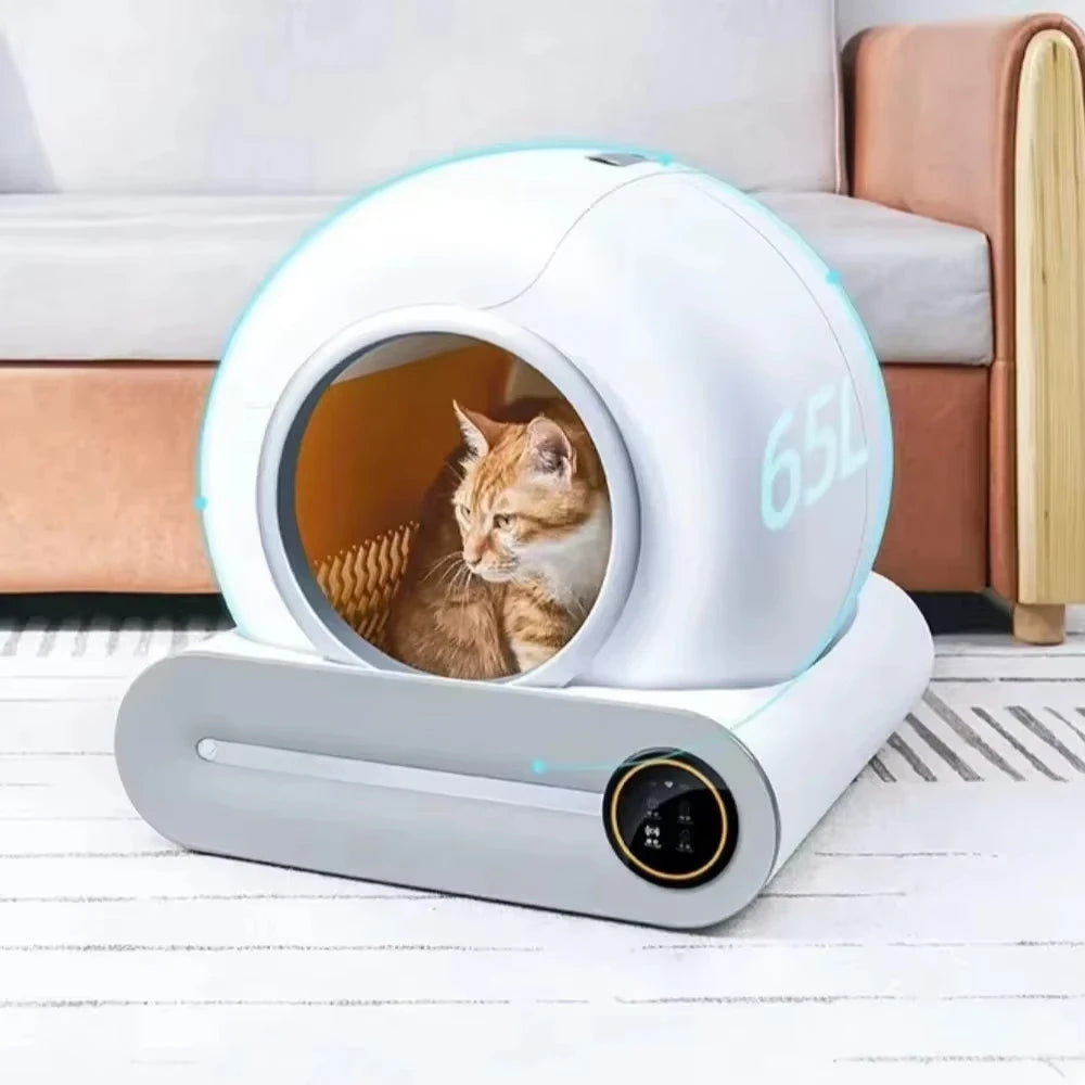 Automatische Kattenbak – Slimme Kattenbak – Zelfreinigende Kattenbak – App-Control – 65 Liter Capaciteit – Geurfiltering - QUORE