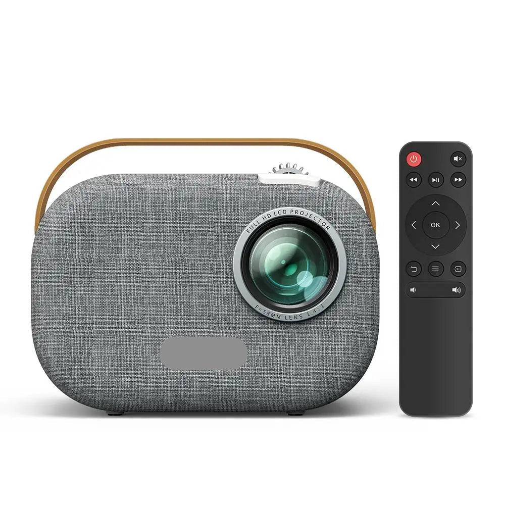 Beamer - Projector - Mini Beamer - 1080P Home Theater Mini Projector - 2.4G/5G WiFi, 200ANSI, Android 9.0 & Google Assistant – EU Plug