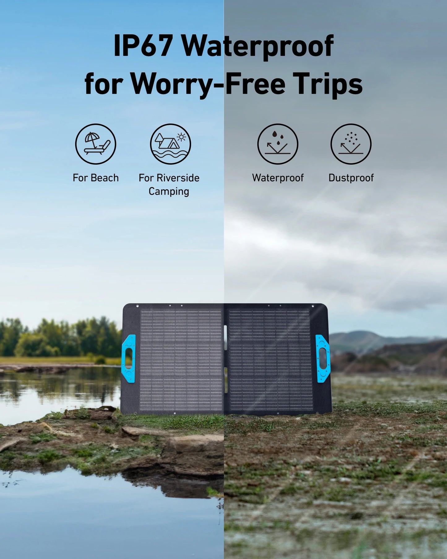 Zonnepaneel – Solar Panel – Draagbaar Paneel – Opvouwbaar Zonnepaneel – Zonnecellen – Compact Design – Weerbestendig & Duurzaam