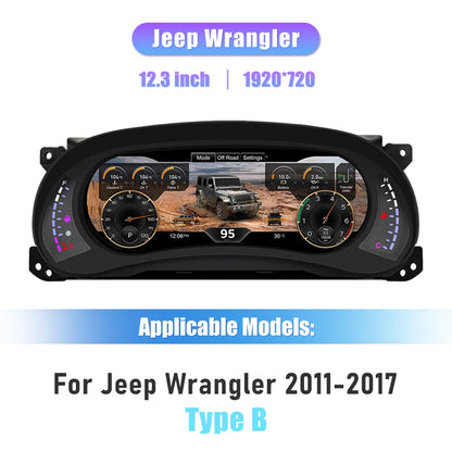 12,3 Inch Digitaal Dashboard – LCD Instrumentenpaneel – Virtuele Cockpit – Auto Display – Dashboard Upgrade – HD 1920x720 Resolutie – Plug & Play Installatie – Anti-Glare Scherm