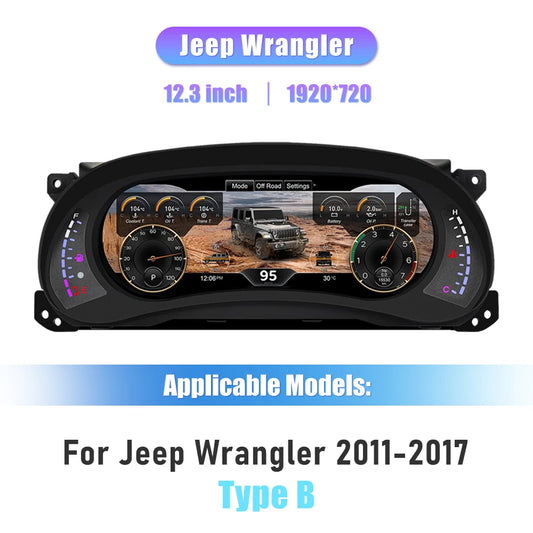 12,3 Inch Digitaal Dashboard – LCD Instrumentenpaneel – Virtuele Cockpit – Auto Display – Dashboard Upgrade – HD 1920x720 Resolutie – Plug & Play Installatie – Anti-Glare Scherm