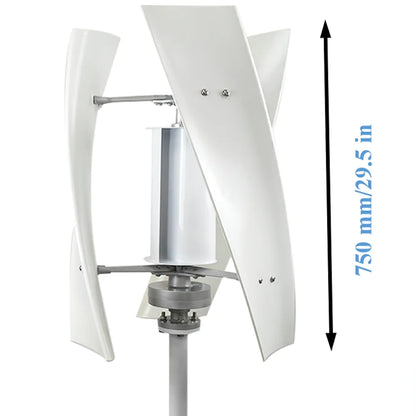 3000W 12/24/48V Wind Turbine Generator Vertical Axis Motor Kit combined with flexible hybrid controller solar panel inverter