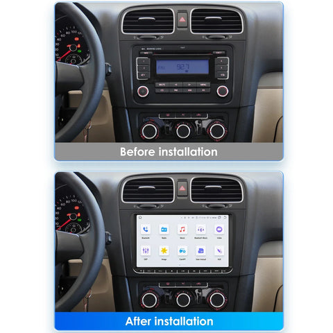 Auto Multimedia Speler - Voor VW Passat B6 T5 B7 B8 Golf 5 6 Caddy POLO T5 Touran - 1GB32GB - 8 Core - Carplay Scherm - Navigatiesysteem Auto - Multimedia Autoradio - Zwart