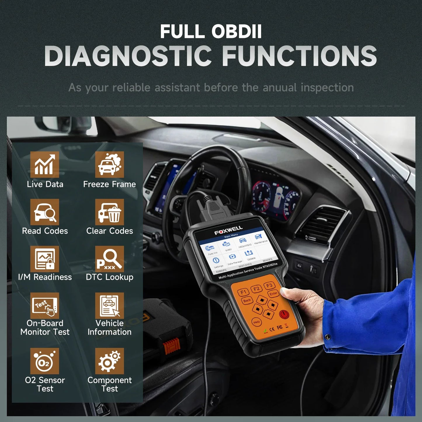 OBD2 Codelezer – Autodiagnose Scanner – Foutcodelezer – Auto Scanner – Draadloos – Wifi Verbinding – 26 Resetfuncties