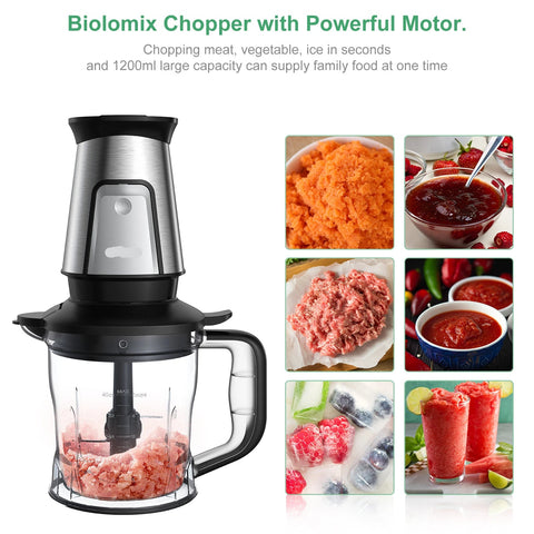 Multifunctionele Keukenmachine - 3-in-1 - Foodprocessor - Blender - 700W - Smoothie Maker - Hakmolen - Droogmolen - Roestvrij Staal - BPA-vrije Fles - 24.000 RPM