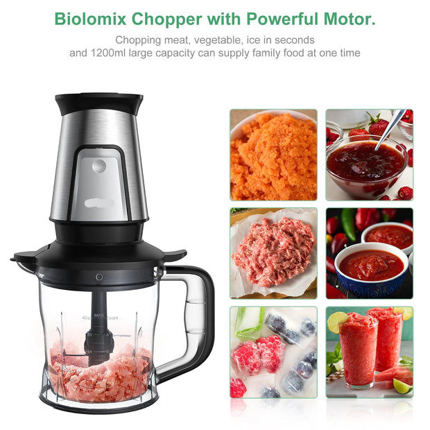 Multifunctionele Keukenmachine - 3-in-1 - Foodprocessor - Blender - 700W - Smoothie Maker - Hakmolen - Droogmolen - Roestvrij Staal - BPA-vrije Fles - 24.000 RPM