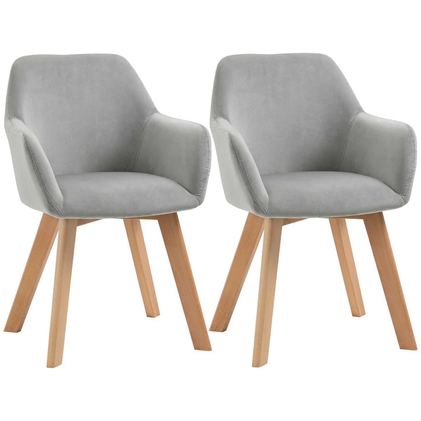 Eetkamerstoel – Dining Chair – Velours Stoel – Fluwelen Stoel – Rubberhout Frame – Zacht Comfort – Modern Design