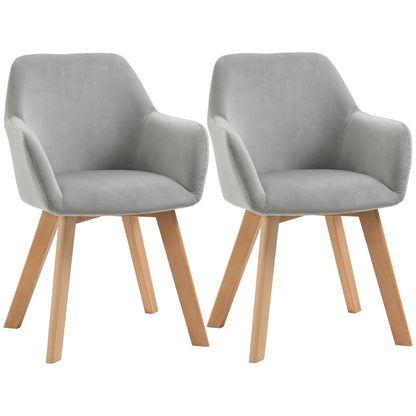 Eetkamerstoel – Dining Chair – Velours Stoel – Fluwelen Stoel – Rubberhout Frame – Zacht Comfort – Modern Design