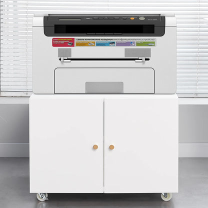 Metalen Kast Op Wielen – Mobiele Opbergkast – Bureaukast – Kantoorkast – Compact Formaat – Verstelbare Plank – Magnetische Deuren
