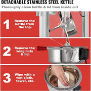 Popcorn Machine - Popcorn Popper Machine - 12 Oz Kettle - 1440W - Popcornmaker voor op Het Aanrecht voor 80 Kopjes per Batch - Zilver