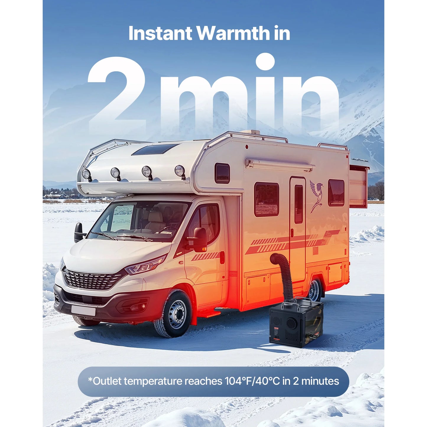 SucceBuy Diesel Heater 8KW DC 12/24V All in One Portable Diesel Air Heater with Bluetooth and LCD Car Heater Fit for Trucks Vans