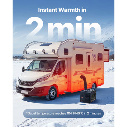 SucceBuy Diesel Heater 8KW DC 12/24V All in One Portable Diesel Air Heater with Bluetooth and LCD Car Heater Fit for Trucks Vans