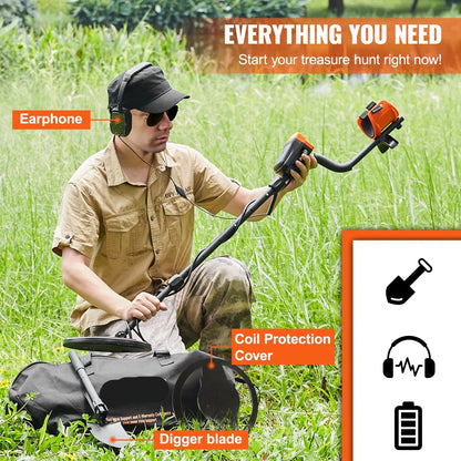 Metaaldetector - Professionele Metaaldetector - Onder Water Metaaldetector - Metaalzoekapparaat - 7 Modi - LCD Display - IP68 Waterdichte Spoel - Verstelbare Steel - 156A - Inclusief Accessoires