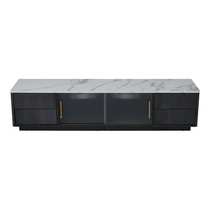 TV-Meubel – Tv-Kast – Mediameubel – Tv-Stand – Voor Televisies Tot 70 Inch – Marmeren Blad – Kabelmanagement