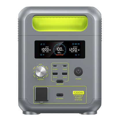 Powerstation - Generatoren - Aggregaat - Stroomgenerator - Generator - 1200W - 1024Wh Capaciteit - Draagbare Power Station - LiFeMnPo4 Batterij – 3 LED Lichtmodi – 7 Uitgangen – BMS Bescherming