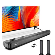 Soundbar - 2-in-1 - 2.2ch Soundbar for TV - Stereo - BT 5.3 - 100W - 87dB - 3 EQ modes - Speakers - Speaker cables - Speaker - Black