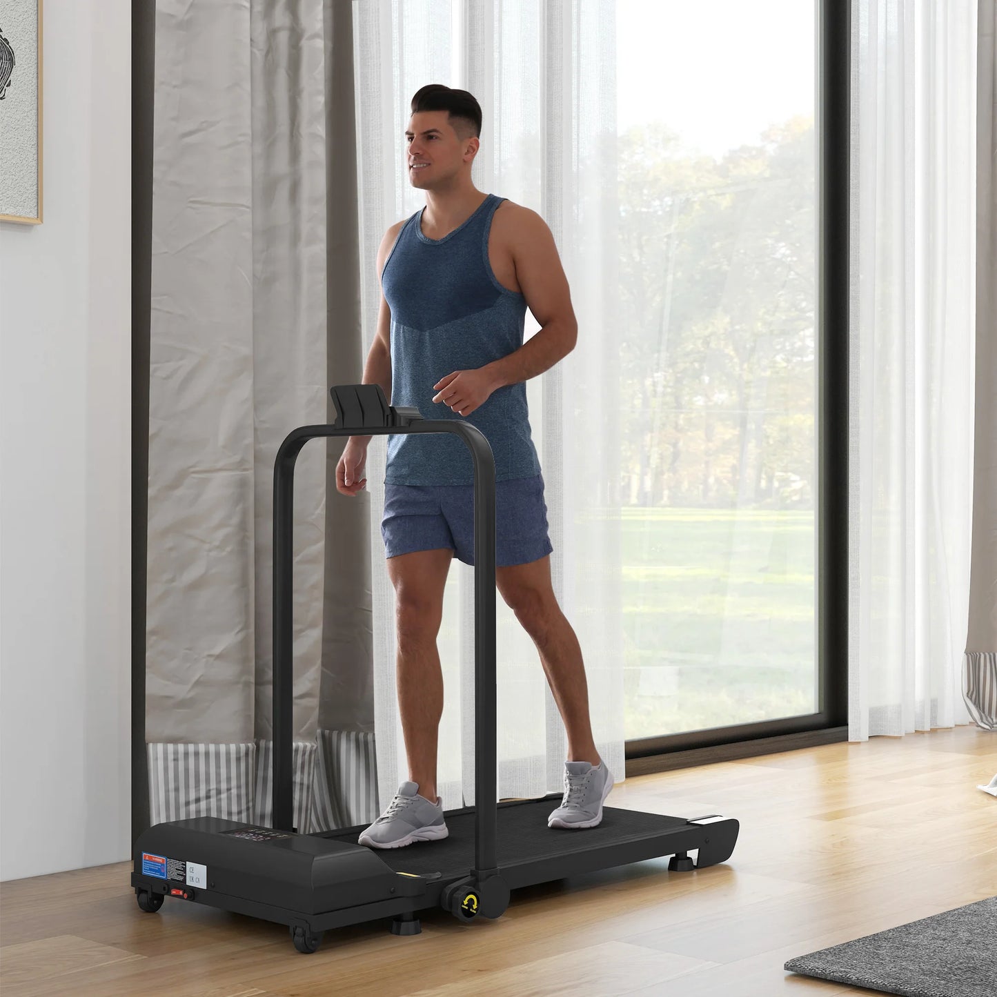 Loopband - Wandelband - Walking Pad - Walkingpad - Treadmill - Loopband voor onder het bureau - Loopband voor Hardlopen - 2 in 1 opvouwbare loopband - 2,5 pk - Zwart - QUORE