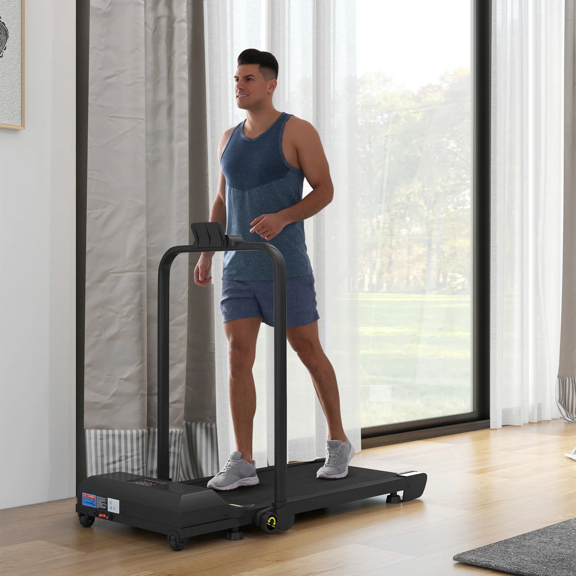 Loopband - Wandelband - Walking Pad - Walkingpad - Treadmill - Loopband voor onder het bureau - Loopband voor Hardlopen - 2 in 1 opvouwbare loopband - 2,5 pk - Zwart - QUORE