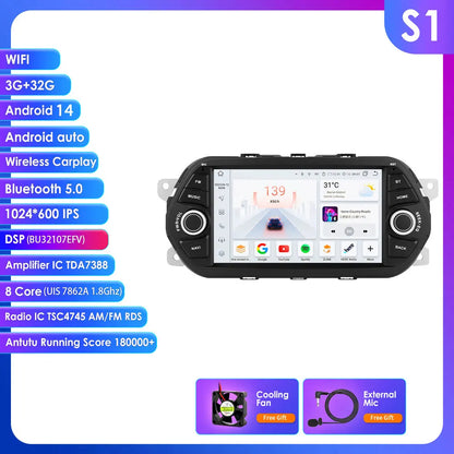 Android Multimediasysteem – Auto Radio – Navigatiesysteem – 2DIN Speler – Touchscreen – 7 Inch Scherm – Android 13 OS – Bluetooth 5.0 & Canbus Box - QUORE