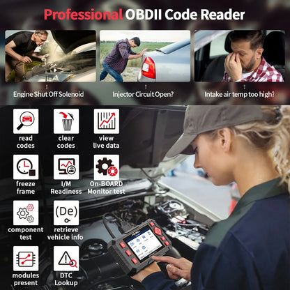 OBD2 Diagnose Scanner – Auto Foutcode Lezer – Motor Diagnostiek – ABS Scanner – Transmissie Controle – Live Data Weergave – Plug & Play