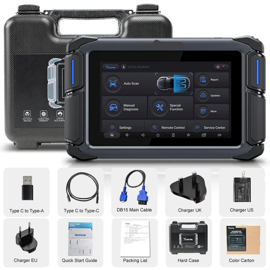 Auto Diagnosetool – OBD Scanner – Foutcode Lezer – Vehicle Tester – 7 Inch Touchscreen – Key Programming – 34+ Onderhoudsdiensten