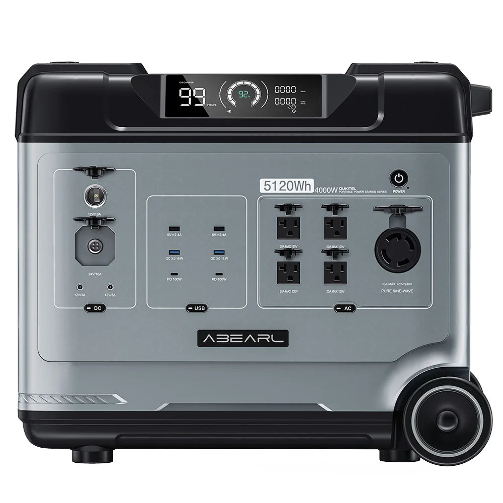 Draagbare Power Station – Mobiele Energiecentrale – Portable Accu – Stroomgenerator – Noodstroomvoorziening – 5120Wh Capaciteit – 4000W AC-uitgang