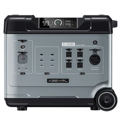 Draagbare Power Station – Mobiele Energiecentrale – Portable Accu – Stroomgenerator – Noodstroomvoorziening – 5120Wh Capaciteit – 4000W AC-uitgang
