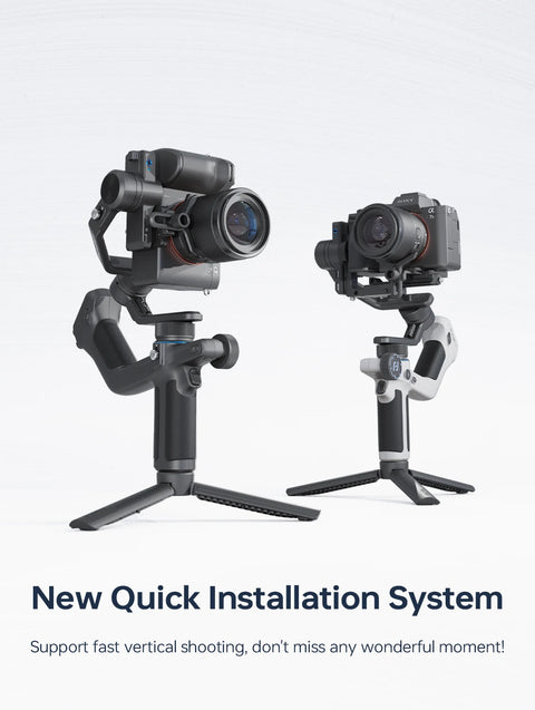 Gimbal Smartphone - Gimbal voor Smartphone & Camera - Handheld spiegelloos - Draadloze afneembare - Alles-in-één - 3-assige - Handheld Gimbal Stabilisator - voor Sony A7III GoPro 12 iPhone 15 Pro Samsung S240 - AI Tracker