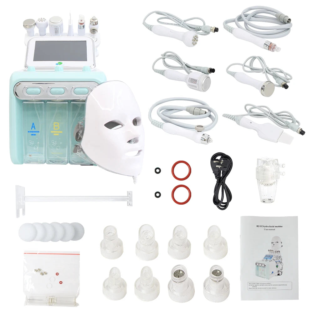 7-in-1 Hydro Dermabrasie Gezichtsmachine – Gezichtsreiniger – Microdermabrasie Apparaat – Huidverzorgingsapparaat – Facial Machine – Diepe Reiniging – Hydratatie & Huidverbetering