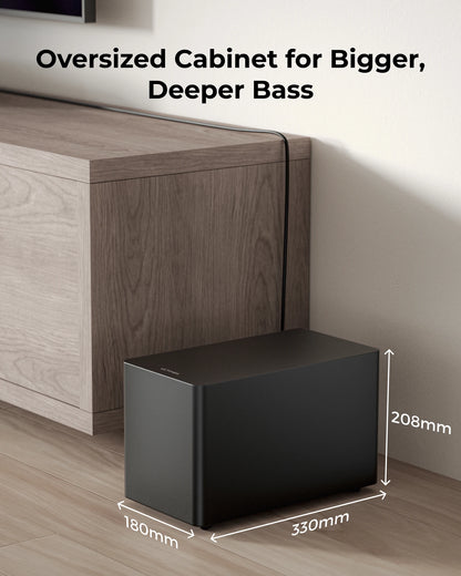 Soundbar 5.1 Channel – Dolby Atmos Speaker – Home Cinema Geluid – Surround Soundbar – Subwoofer Set – 340W Vermogen – Bluetooth 5.3 Connectivity