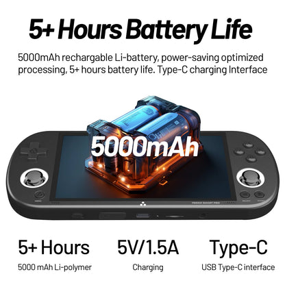 Trimui Smart Pro Handheld Game Console Retro Video Game 4.96''IPS Screen Linux System Joystick RGB Lighting Smartpro 2024 New - QUORE