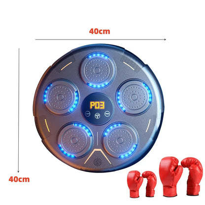 Muzikale Boksmachine – Reactietrainer – Bokstrainer – Agility Trainer – Fitness Apparaat – Bluetooth Muziek – LED Lichtgevende Targets